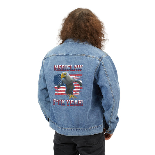 Mericlaw F*ck Yeah (Extra American) - TCG World Metaverse Sprite / American Flag - Men's Denim Jacket
