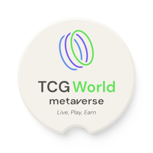 TCG World Metaverse Soapstone Car Coasters (White - 1pc, 2pcs, or 4pcs)