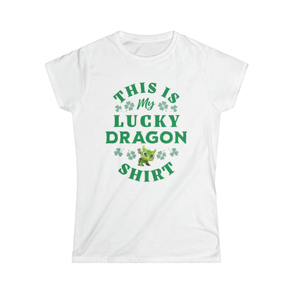 This Is My Lucky Dragon Shirt Gaia Saint Patrick's Day - Women's Softstyle Tee T-Shirt