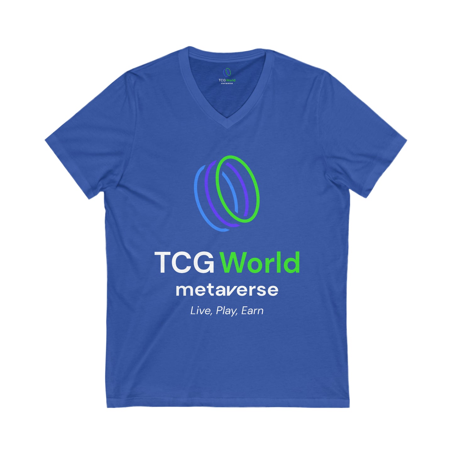 TCG World Metaverse Adult Unisex Jersey Short Sleeve V-Neck T-Shirt