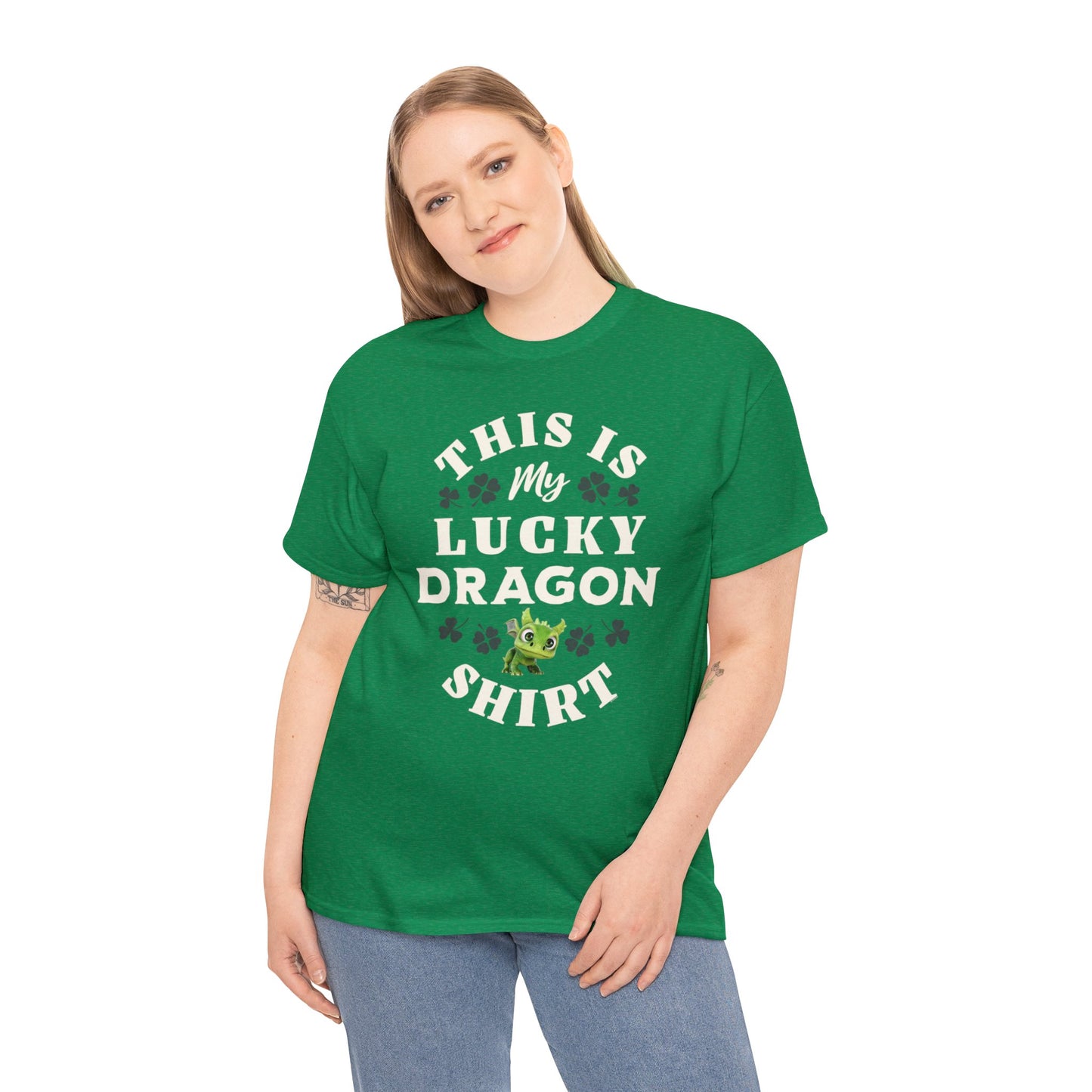 This is my Lucky Dragon Shirt Gaia Saint Patrick's Day Adult Unisex Heavy Cotton Tee