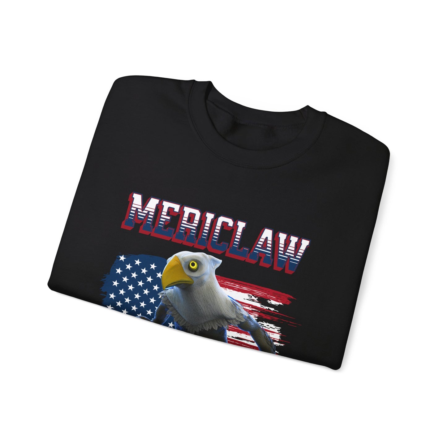 Mericlaw F*ck Yeah (Extra American) - TCG World Metaverse Sprite / American Flag - Adult Unisex Heavy Blend™ Crewneck Sweatshirt