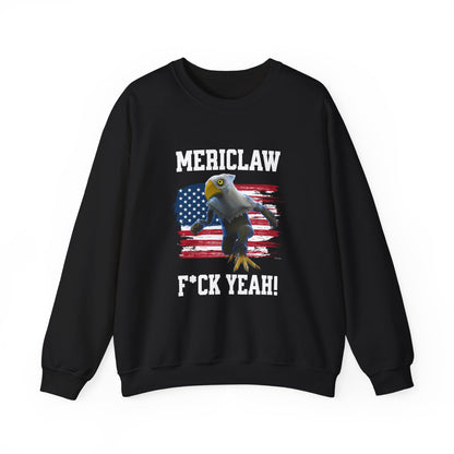Mericlaw F*ck Yeah - TCG World Metaverse Sprite / American Flag - Adult Unisex Heavy Blend™ Crewneck Sweatshirt