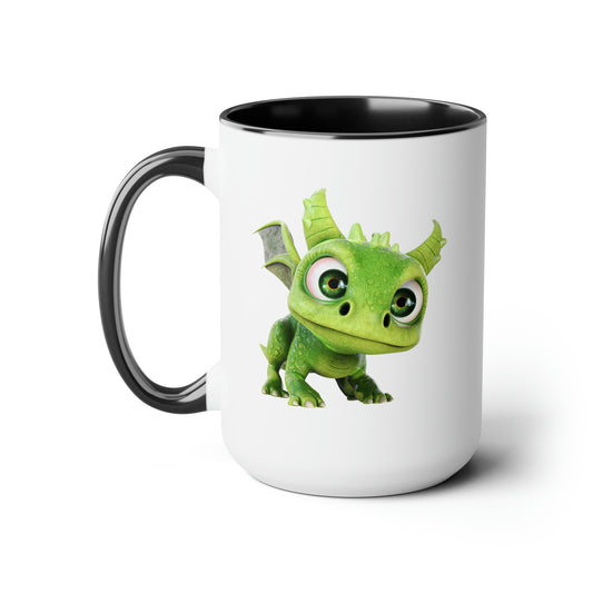 Baby Gaia Dragon - Two-Toned Coffee Mug, 15oz