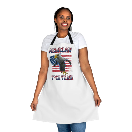 Mericlaw F*ck Yeah (Extra American) - TCG World Metaverse Sprite / American Flag BBQ Kitchen Apron - White