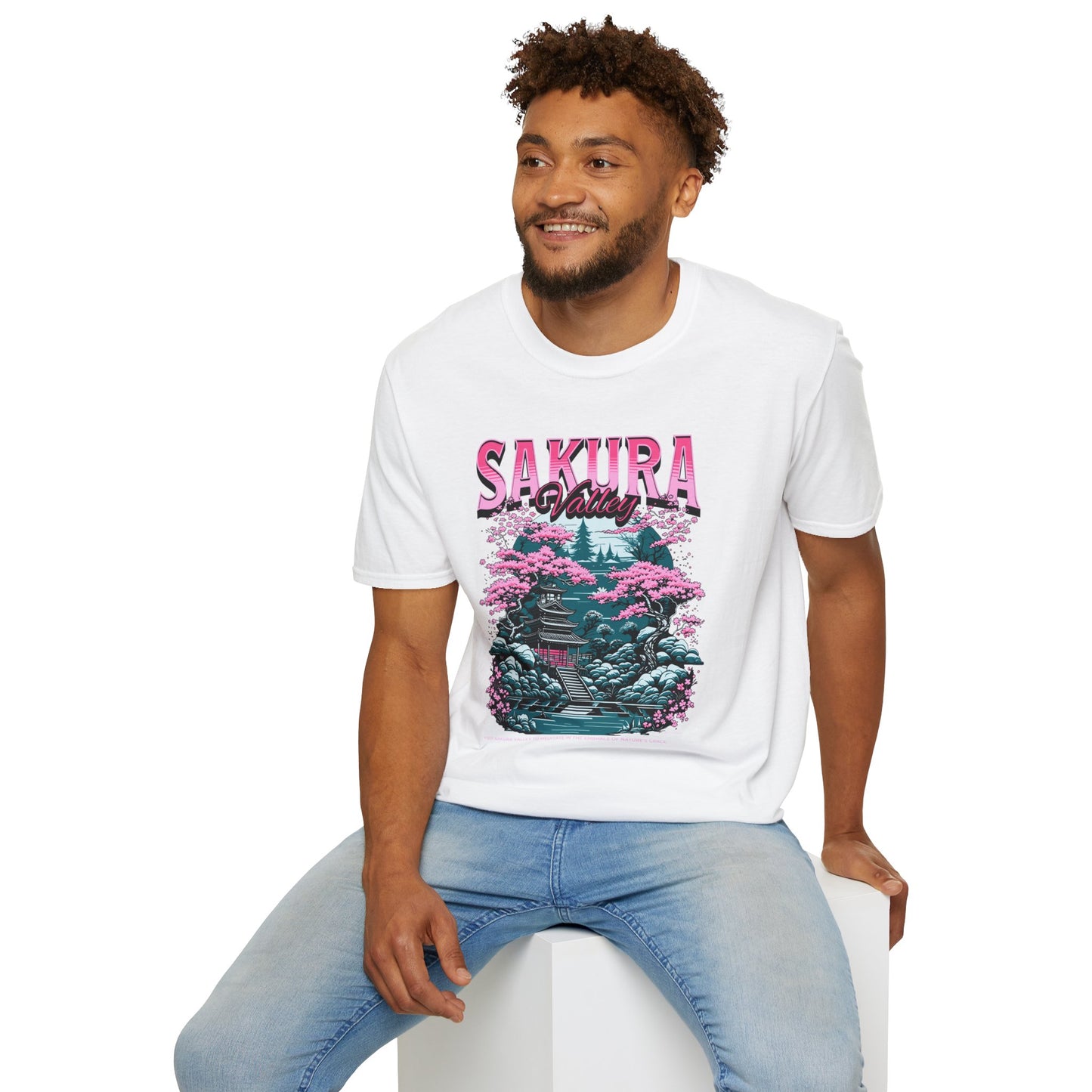 Visit Sakura Valley - TCG World Unisex Adult Softstyle T-Shirt