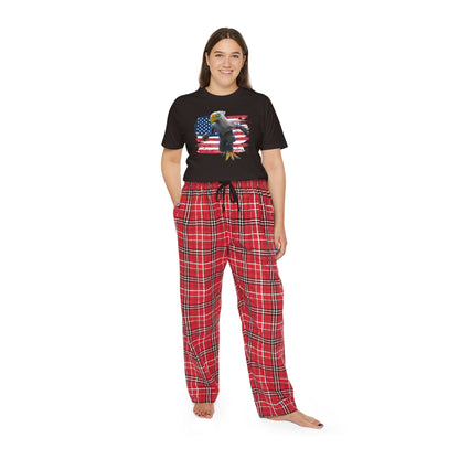 Patriotic American Eagle Sprite In Front of American Flag - Women's Short Sleeve Pajama Set (Mericlaw, TCG World)