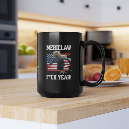 Mericlaw F*ck Yeah - TCG World Metaverse Sprite / American Flag - Black Coffee Mug