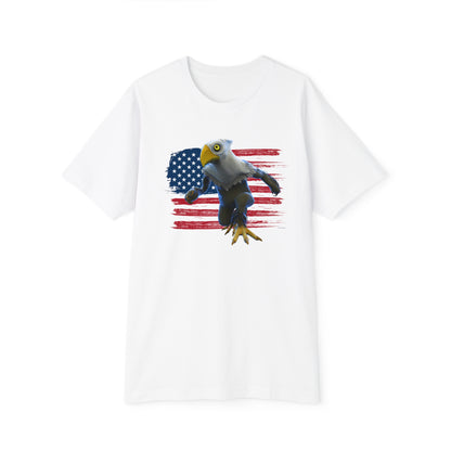 Patriotic American Eagle Sprite In Front of American Flag - Men's Short Sleeve Pajama Set (Mericlaw, TCG World)