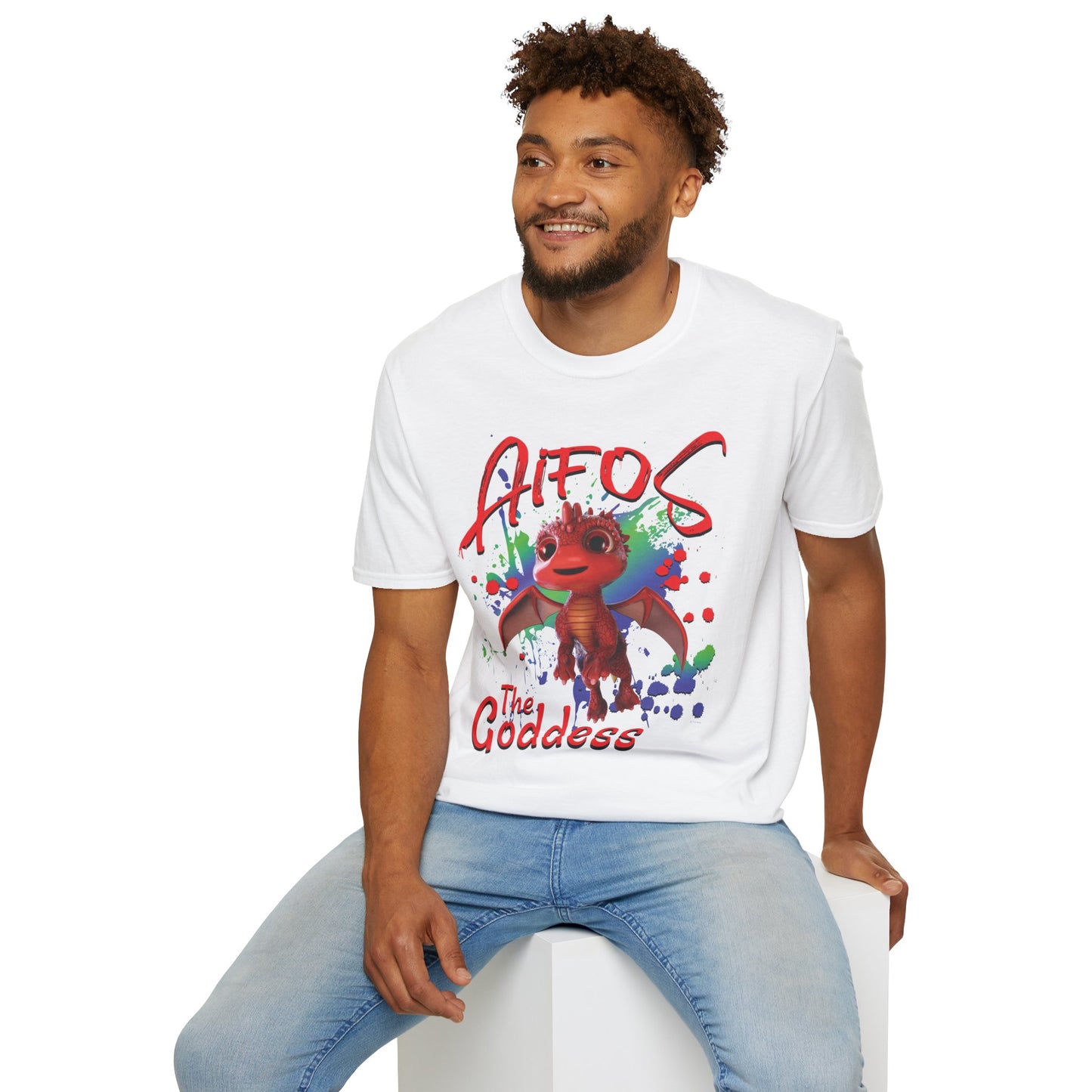 Aifos The Goddess - Paint Splatter Unisex Adult Softstyle T-Shirt