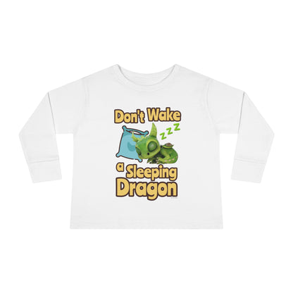 Gaia Don't Wake A Sleeping Dragon Toddler Long Sleeve Shirt