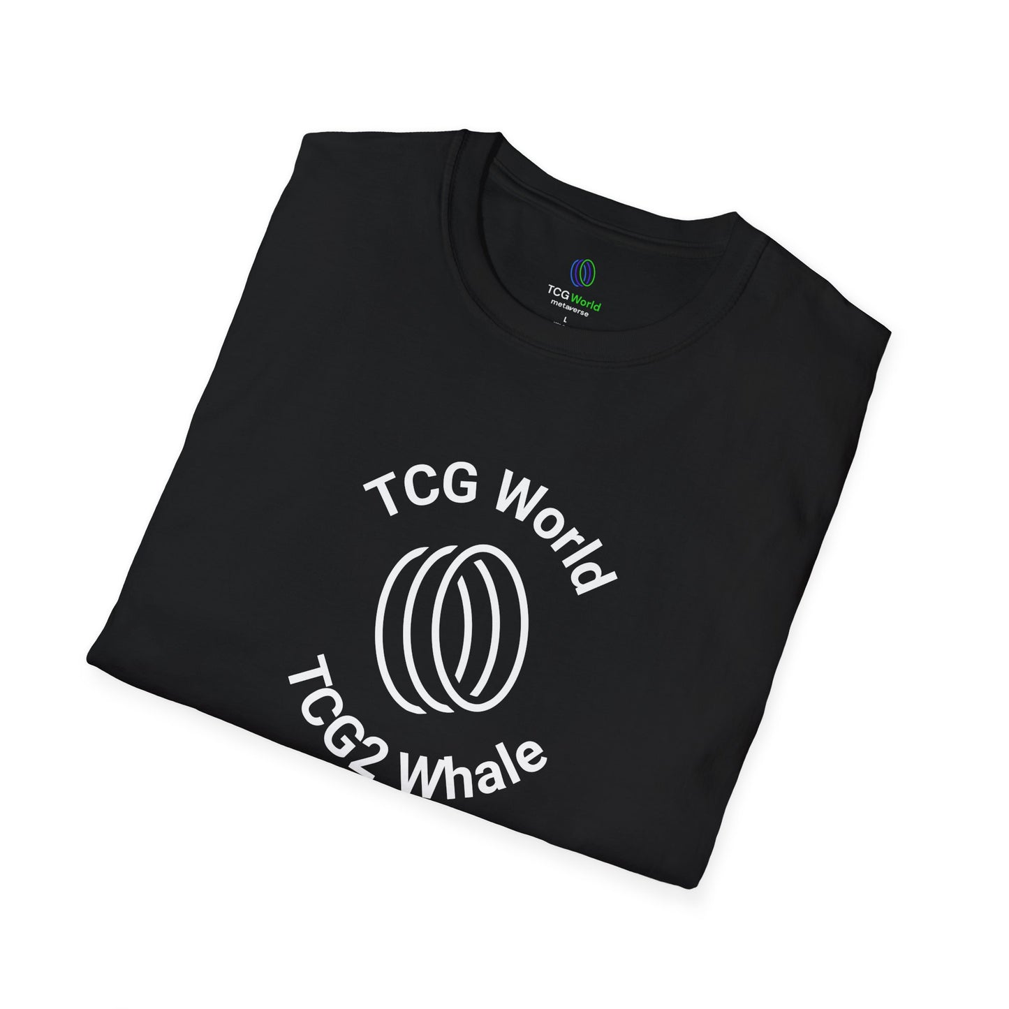 TCG World TCG2 Whale - Center Logo with TCG World Logo on Back - Unisex Adult Softstyle T-Shirt