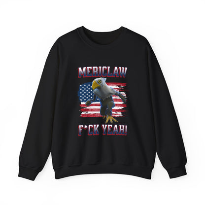 Mericlaw F*ck Yeah (Extra American) - TCG World Metaverse Sprite / American Flag - Adult Unisex Heavy Blend™ Crewneck Sweatshirt