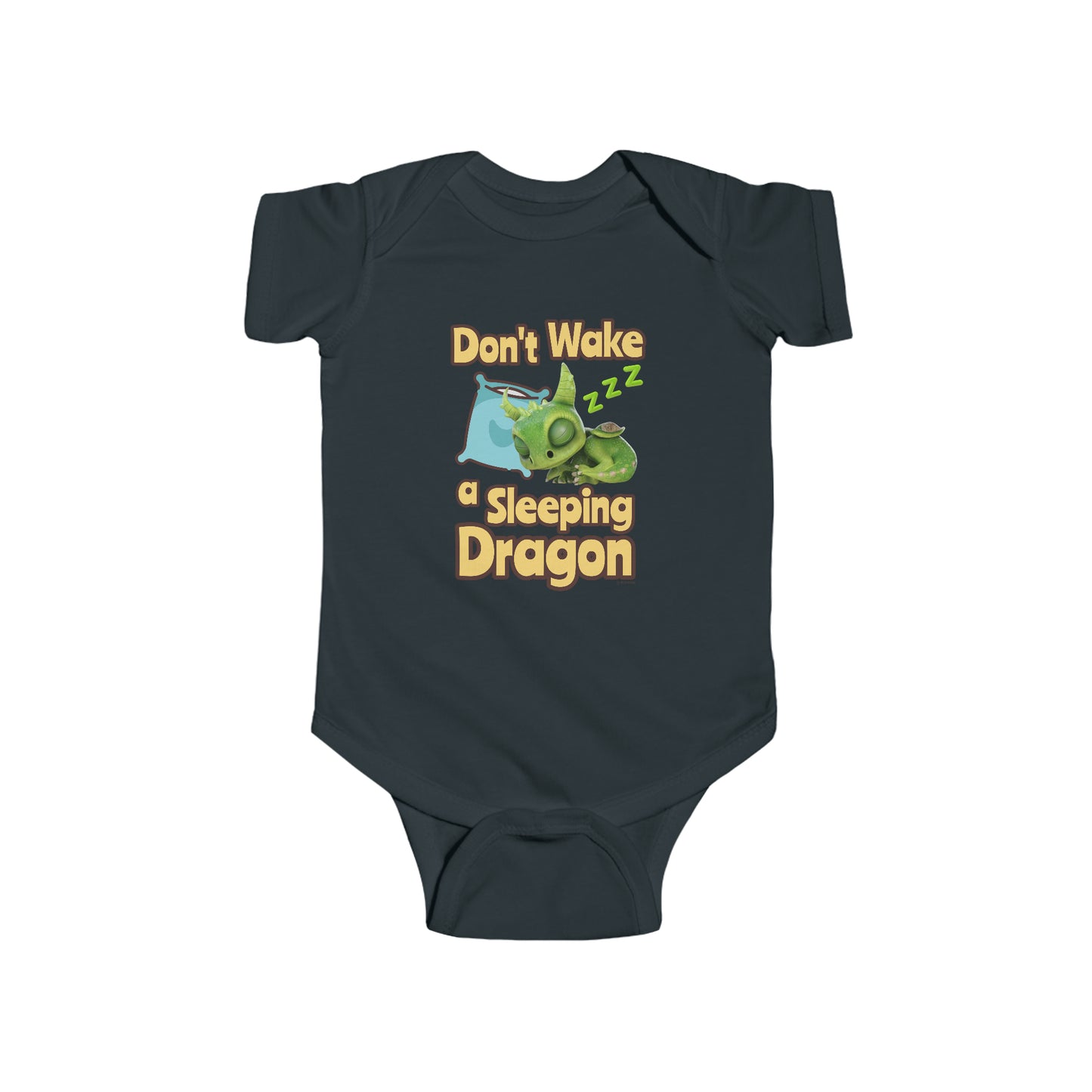 Gaia Don't Wake A Sleeping Dragon - Infant Fine Jersey Bodysuit