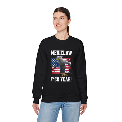 Mericlaw F*ck Yeah - TCG World Metaverse Sprite / American Flag - Adult Unisex Heavy Blend™ Crewneck Sweatshirt