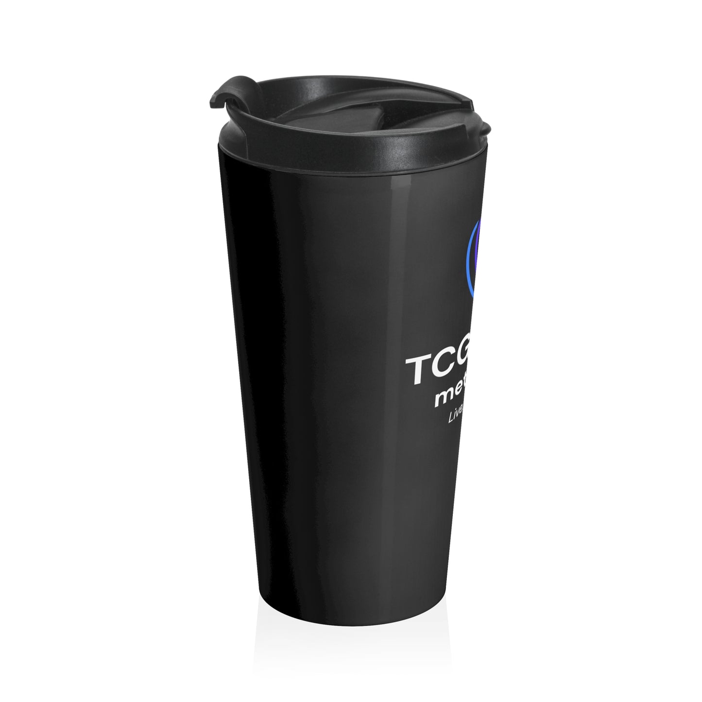 TCG World Metaverse Stainless Steel Travel Mug, 15oz Black