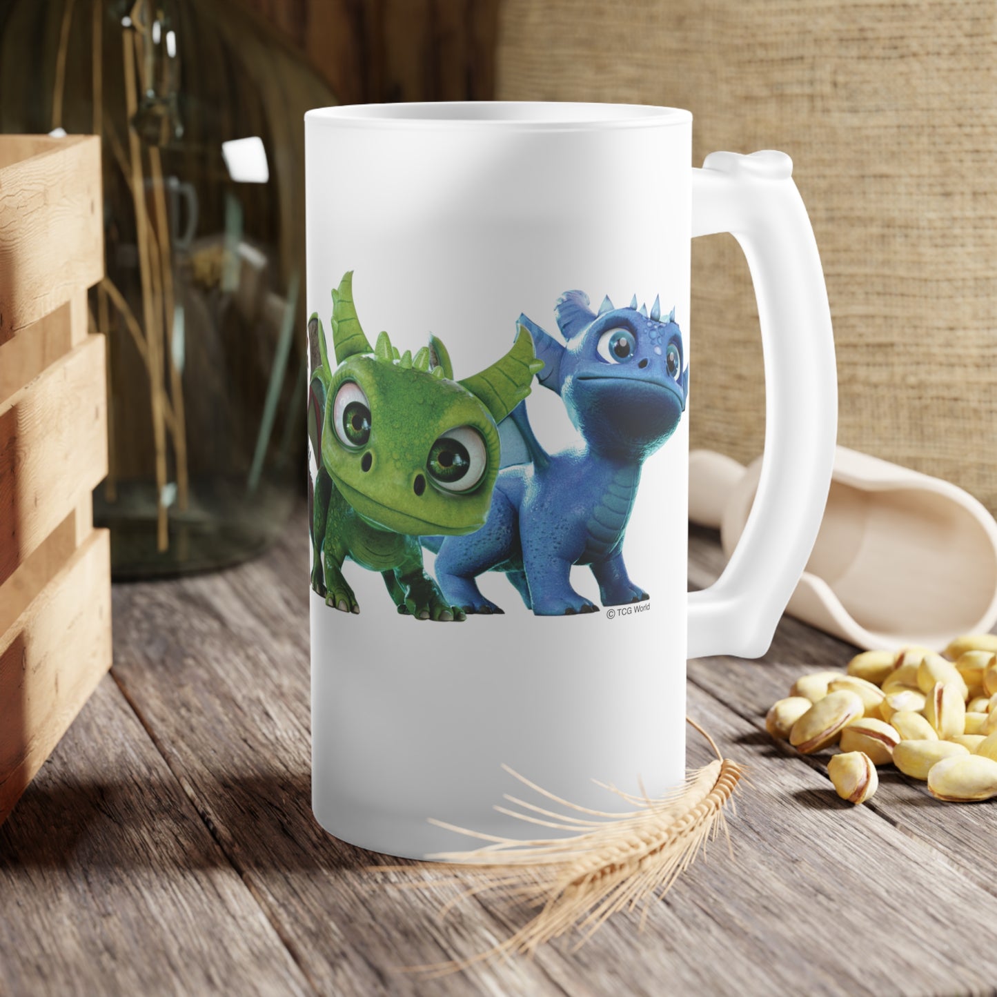 Baby Dragons Tall Frosted Glass Mug