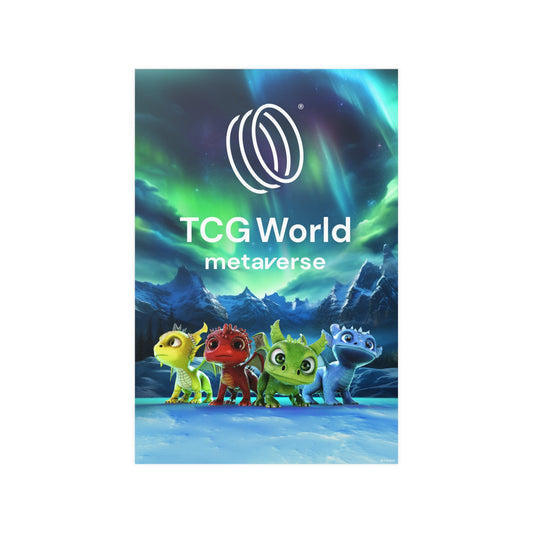 TCG World Baby Dragons Satin Poster (White Logo)