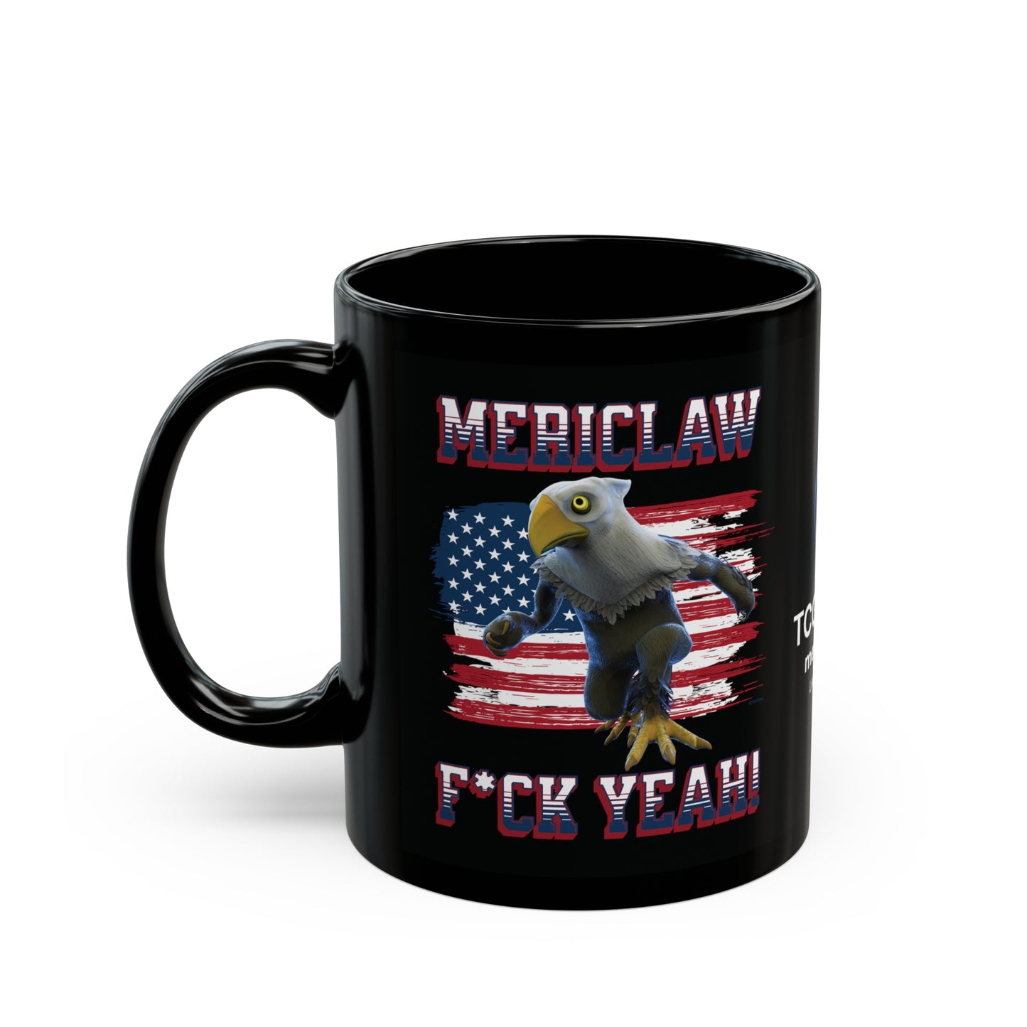 Mericlaw F*ck Yeah (Extra American) - TCG World Metaverse Sprite / American Flag - Black Coffee Mug