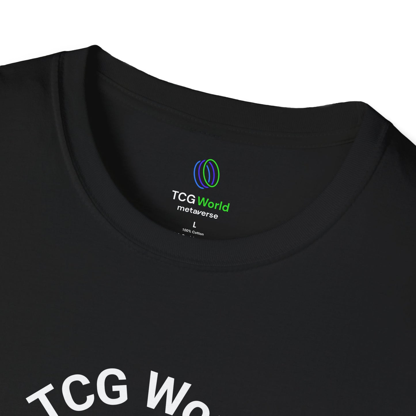 TCG World TCG2 Whale - Center Logo with TCG World Logo on Back - Unisex Adult Softstyle T-Shirt