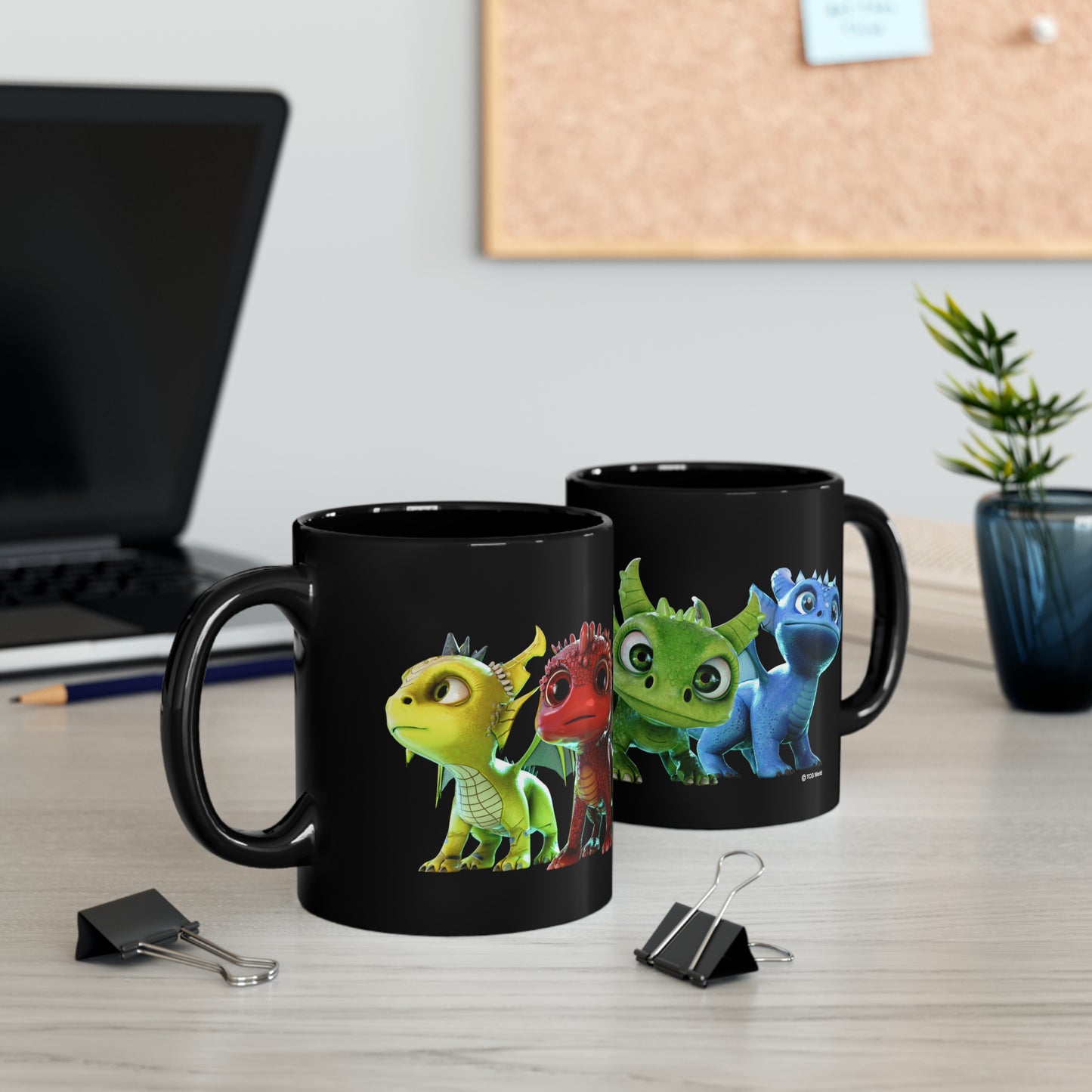 Baby Dragons - Coffee Mug, Black