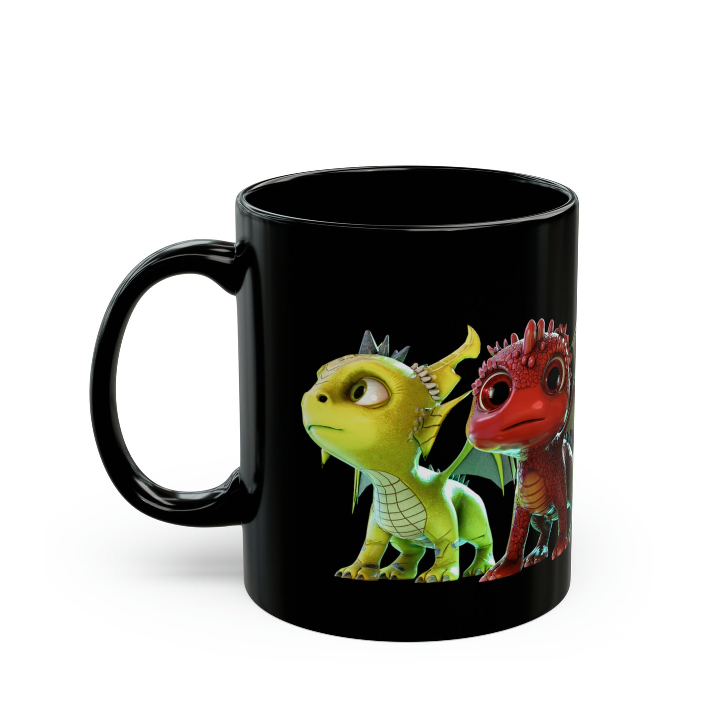 Baby Dragons - Coffee Mug, Black