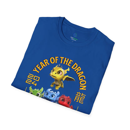 2024 Year of the Dragon - All 4 Dragons Ver. 4 - Unisex Adult Softstyle T-Shirt