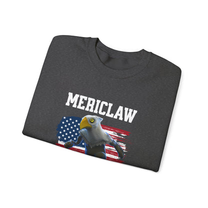 Mericlaw F*ck Yeah - TCG World Metaverse Sprite / American Flag - Adult Unisex Heavy Blend™ Crewneck Sweatshirt