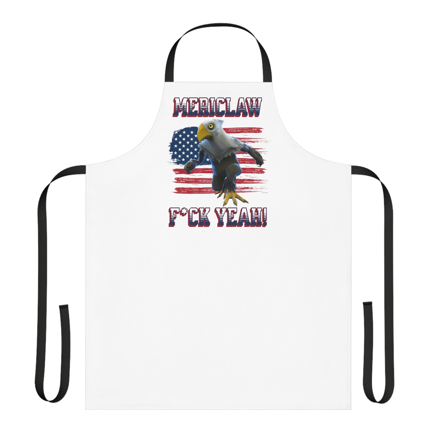 Mericlaw F*ck Yeah (Extra American) - TCG World Metaverse Sprite / American Flag BBQ Kitchen Apron - White