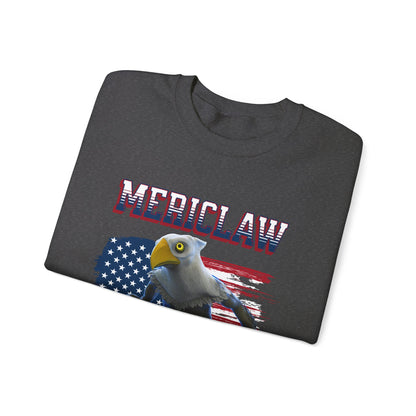 Mericlaw F*ck Yeah (Extra American) - TCG World Metaverse Sprite / American Flag - Adult Unisex Heavy Blend™ Crewneck Sweatshirt