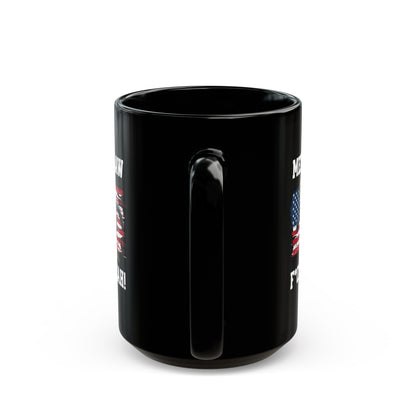 Mericlaw F*ck Yeah - TCG World Metaverse Sprite / American Flag - Black Coffee Mug