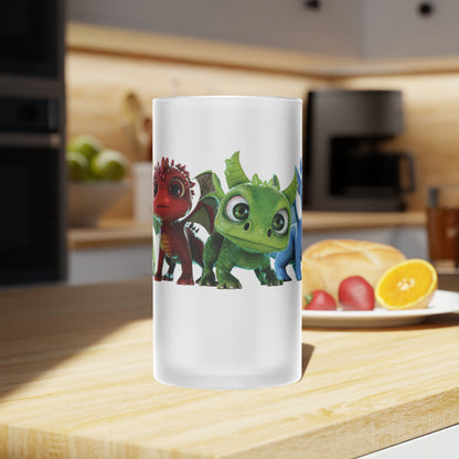 Baby Dragons Tall Frosted Glass Mug