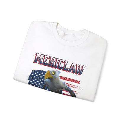 Mericlaw F*ck Yeah (Extra American) - TCG World Metaverse Sprite / American Flag - Adult Unisex Heavy Blend™ Crewneck Sweatshirt