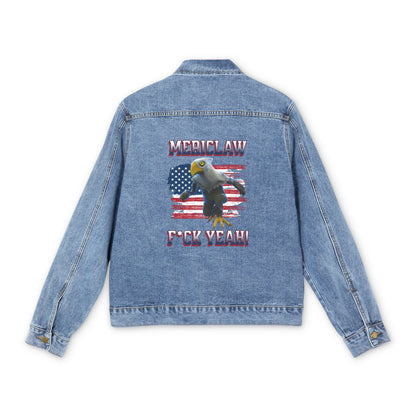 Mericlaw F*ck Yeah (Extra American) - TCG World Metaverse Sprite / American Flag - Men's Denim Jacket