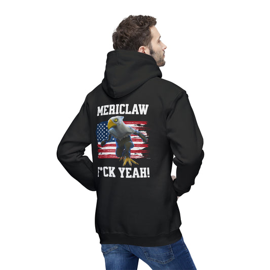 Mericlaw F*ck Yeah - TCG World Metaverse Sprite / American Flag - Unisex Hooded Sweatshirt, Made in USA