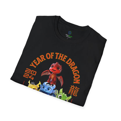 2024 Year of the Dragon - All 4 Dragons - Unisex Adult Softstyle T-Shirt