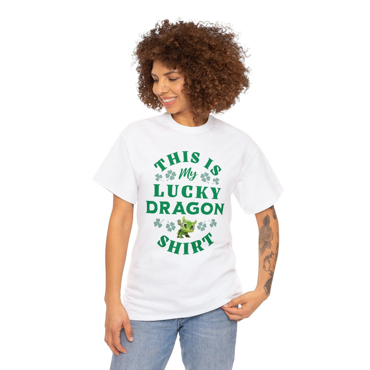 This is my Lucky Dragon Shirt Gaia Saint Patrick's Day Adult Unisex Heavy Cotton Tee