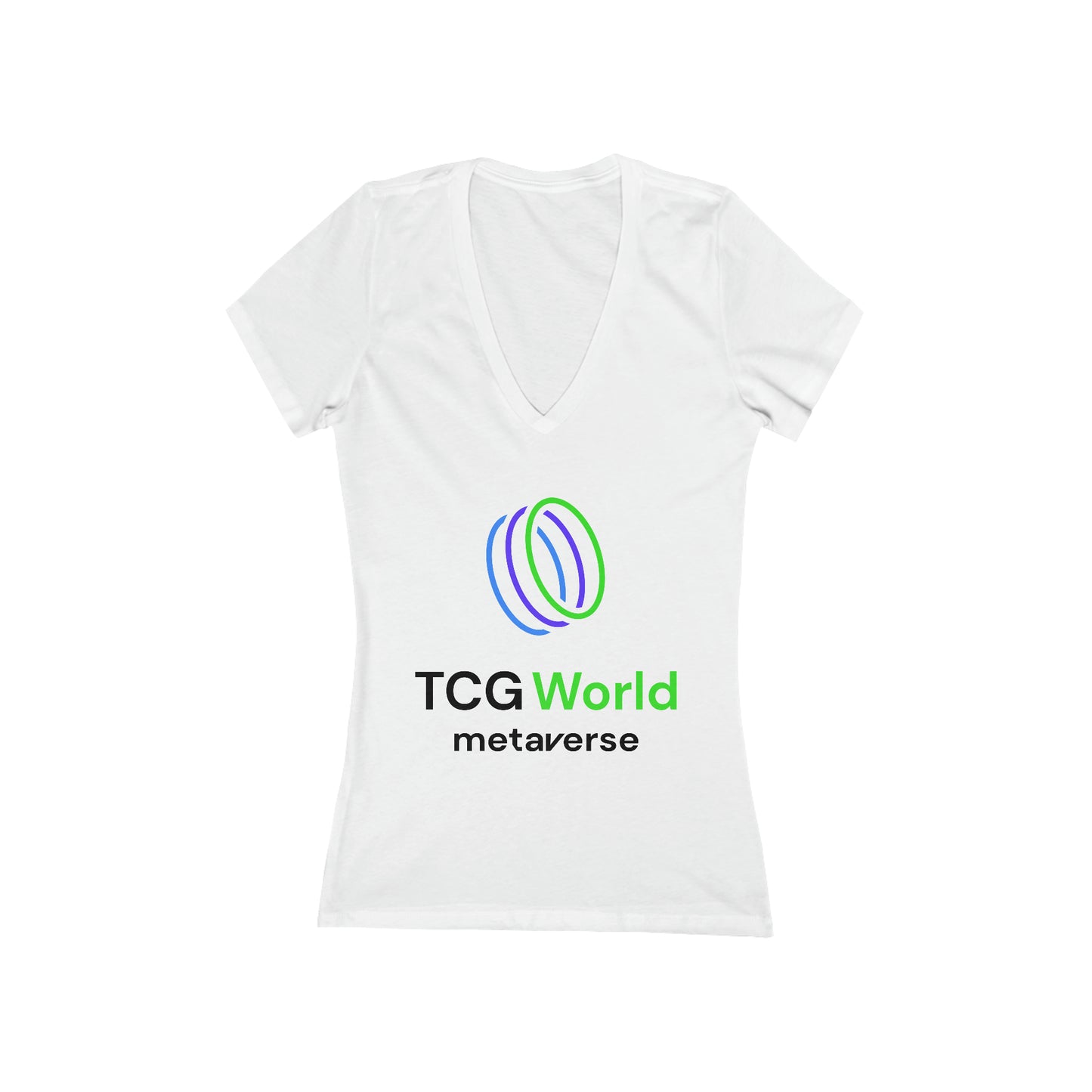 TCG World Women's Jersey Short Sleeve Deep V-Neck Tee