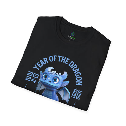 2024 Year of the Dragon - Boreas the Blue - Unisex Adult Softstyle T-Shirt