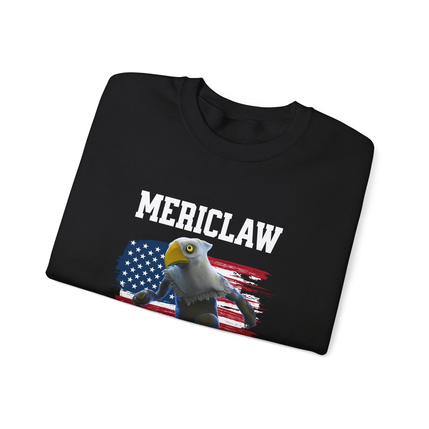 Mericlaw F*ck Yeah - TCG World Metaverse Sprite / American Flag - Adult Unisex Heavy Blend™ Crewneck Sweatshirt